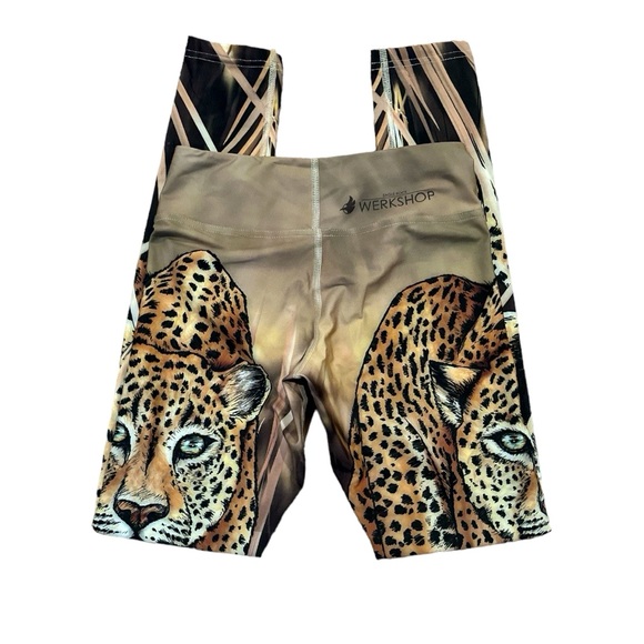 Eagle Rock Werkshop Leopard - Athleisure Leggings size Small - Picture 3 of 11